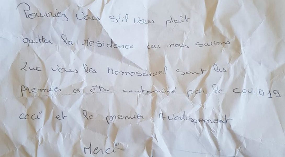 Pareja recibe carta homofóbica porque «los gays contagian el covid-19»