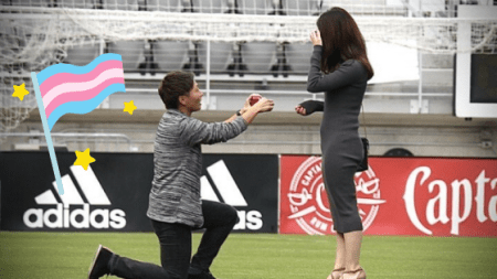 Así le propuso matrimonio a su novia el futbolista trans Kumi Yokoyama