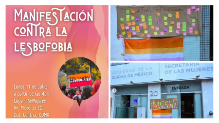 Mujeres se manifiestan con el hashtag #FueLesbofobiaCuando