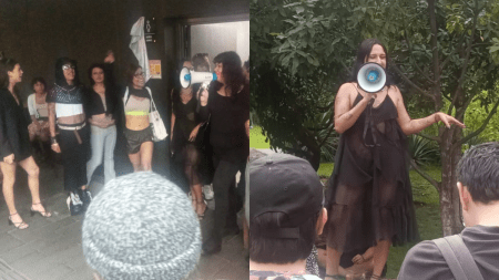 Protesta contra la transfobia en la Cineteca Nacional